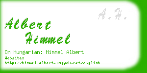 albert himmel business card